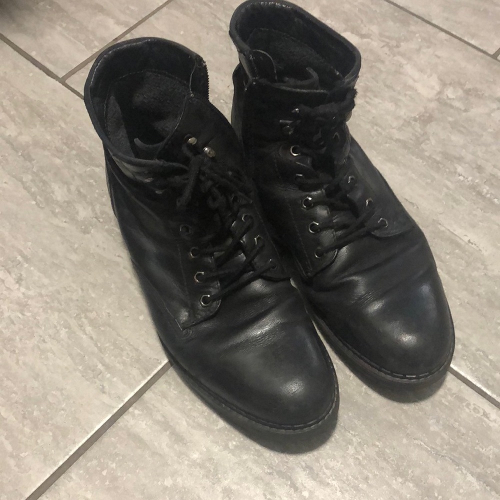 Alfani - Leather Upper Mens Boots - Side Zipper